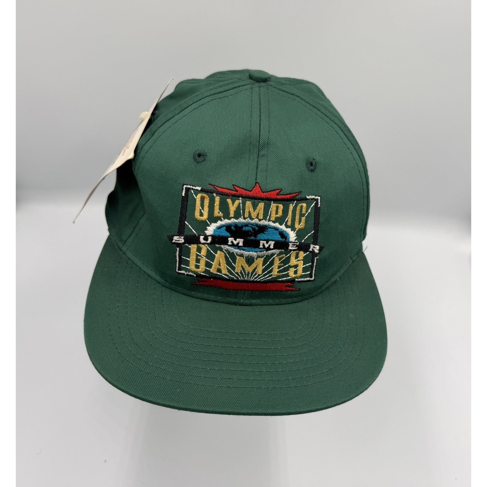 Vintage Atlanta 1996 Olympic Games green Embroidered Logo Snapback Hat Cap NWT